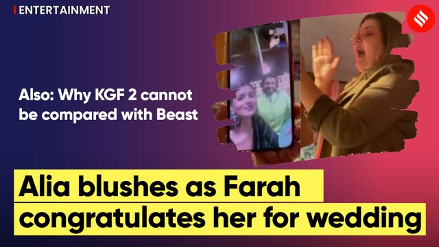 Alia Bhatt blushes as Farah Khan congratulates her on wedding with Ranbir Kapoor