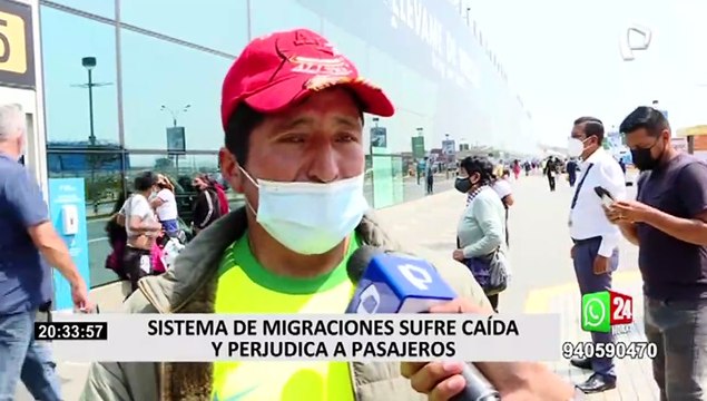 Pasajeros pierden sus vuelos tras caída del sistema de Migraciones para generar pasaportes