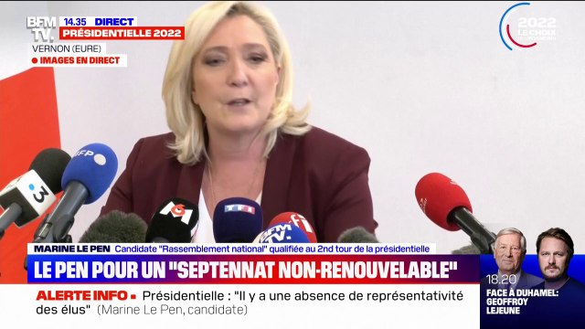 Marine Le Pen sur le soutien de Nicolas Sarkozy: J'ai été étonnée qu'il le fasse qu'au second tour, je croyais qu'il le ferait dès le premier