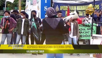 Mahasiswa Bersama Polri Bersih-Bersih Pasca Demo di Kalimantan Timur