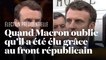 Pour Macron, il n'y a pas eu de "front républicain" en 2017... contrairement à qu'il disait à l'époque