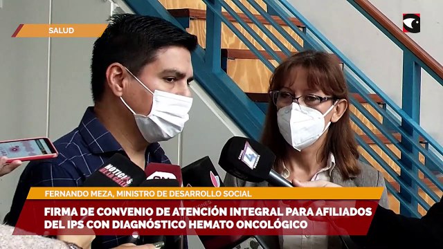 Firma de convenio de atención integral para afiliados del IPS con diagnóstico hemato oncológico