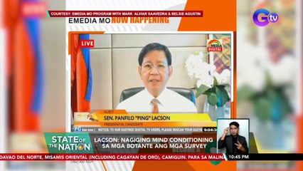 Lacson: Nagiging mind conditioning sa mga botante ang mga survey | SONA