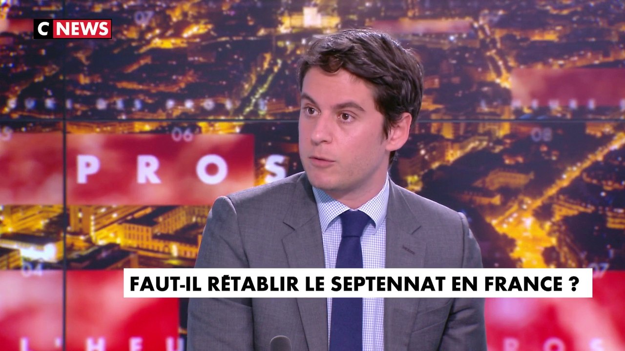 Gabriel Attal sur le retour au septennat : «Si...