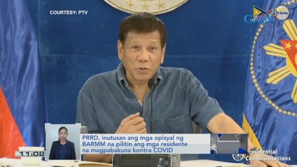 Download Video: PRRD, inutusan ang mga opisyal ng BARMM na pilitin ang mga residente na magpabakuna kontra COVID | Saksi