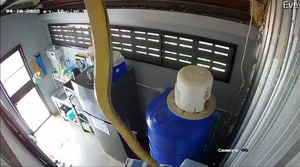 Slithering Intruder Sneaks in Through Ceiling