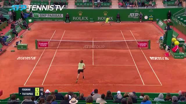 Monte-Carlo - Tsitsipas corrige Fognini