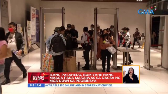 Ilang pasahero, bumiyahe nang maaga para makaiwas sa dagsa ng mga uuwi sa probinsya | UB