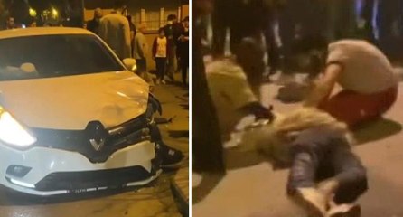 Otomobil yayalara çarptı: 1 ölü, 1 yaralı