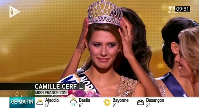 Camille Cerf, Miss Nord-pas-de-Calais, est élue Miss France 2015