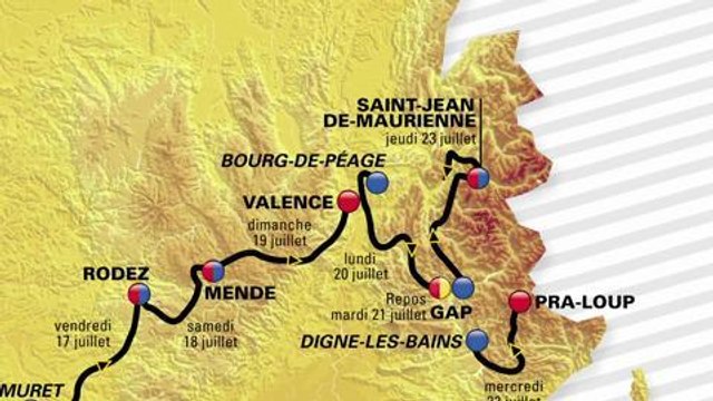 Découvrez le parcours de Tour de France en 2D