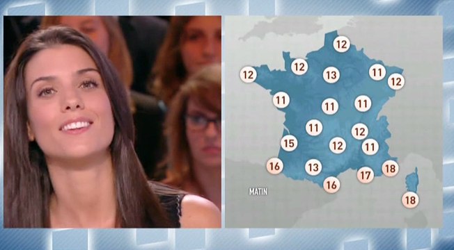 Ludivine Sagna passe son casting de Miss Météo en direct du Grand Journal