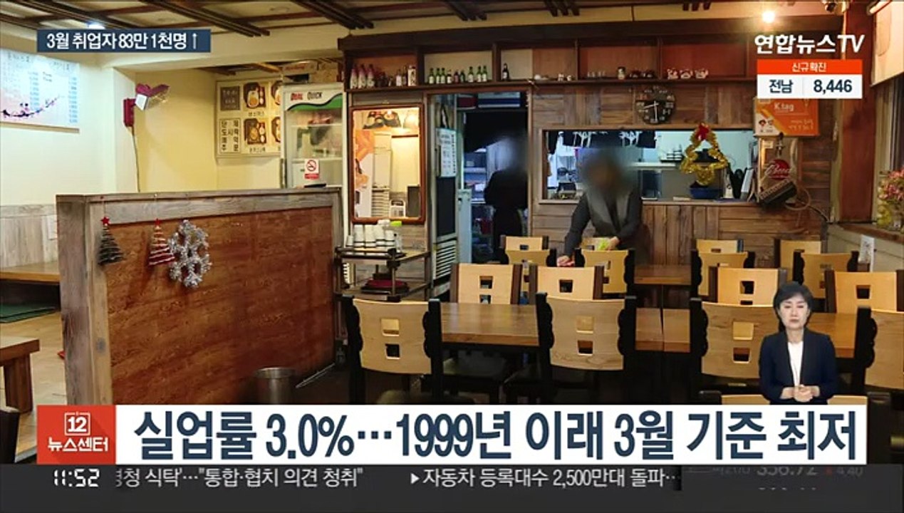 3월 취업자 83만여명 증가…대면서비스는 또 위축