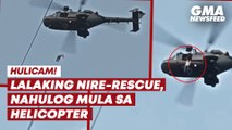 Lalaking nire-rescue, nahulog mula sa helicopter sa Deoghar, India | GMA News Feed