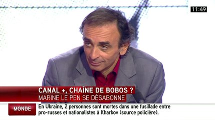 Pour Eric Zemmour, Canal+ est "la chaîne du mépris du peuple français"