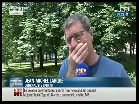 Mort de Thierry Roland : Les larmes de Jean-Michel Larqué