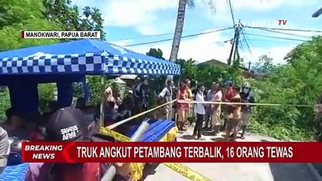 BREAKING NEWS! Kecelakaan Truk Petambang Emas di Pegunungan Arfak, Papua, 16 Orang Tewas