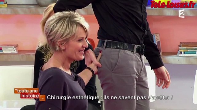 Sophie Davant touche des fesses et semble beaucoup apprécier... Le Zapping des Confessions
