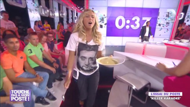 Enora Malagré chante Michel Sardou en servant de la soupe !