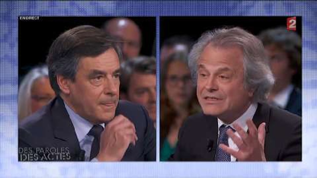 Face à face ironique entre François Fillon et Franz-Olivier Giesbert