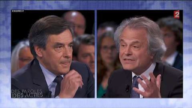 Face à face ironique entre François Fillon et Franz-Olivier Giesbert