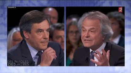 Face à face ironique entre François Fillon et Franz-Olivier Giesbert