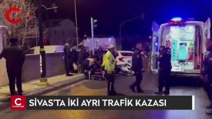 Sivas'ta iki ayrı trafik kazası: 9 yaralı