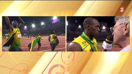 JO 2012 : Interview du relais 4x100m jamaïcain (France 2)