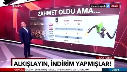 TGRT Haber sunucusu Açıkel'den akaryakıt fiyatlarına tepki: Güzel kazıklandık, fena kazıklandık gık çıkmıyor gık