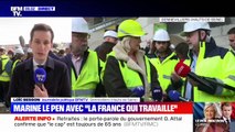 Marine Le Pen en déplacement avec 