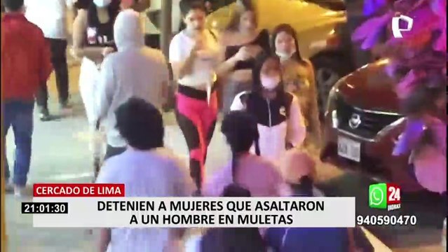 Cercado de Lima: capturan a ladrona que asaltó a joven en muletas en la vía pública