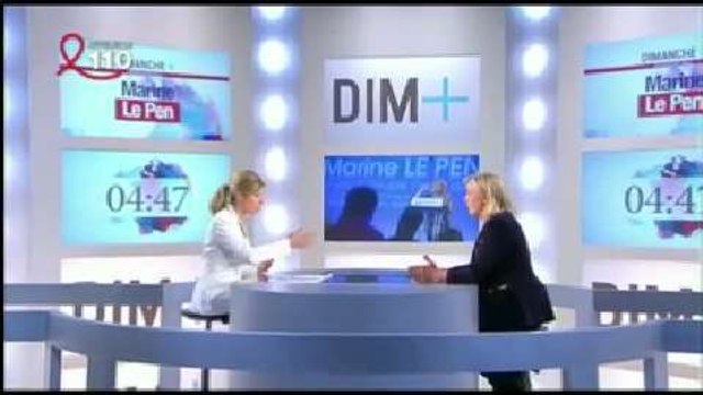 Retrouvailles tendues entre Marine Le Pen et Anne-Sophie Lapix (Dimanche +)