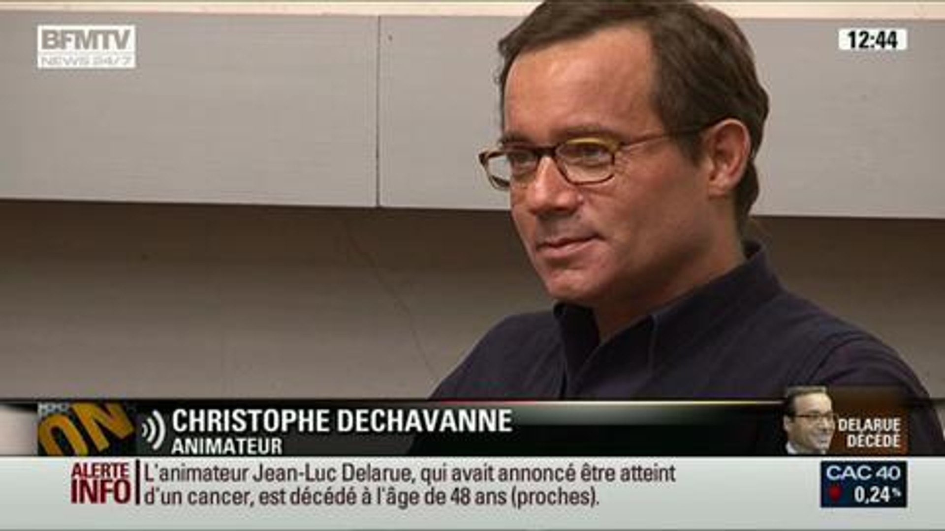 Mort de Jean-Luc Delarue - la réaction de Christophe Dechavanne (BFM TV) -  Vidéo Dailymotion