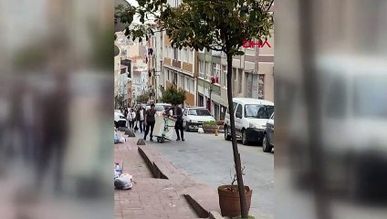 İstanbul'da görenler gözlerine inanamadı: Martının sırtına çamaşır makinesi yüklediler
