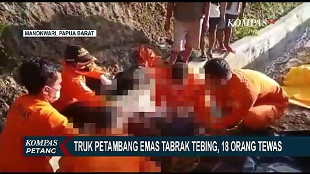 Kecelakaan Truk Maut di Manokwari, 18 Orang Petambang Emas Tewas