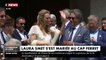 CNews - Laura Smet salue la foule à la sortie de l'église