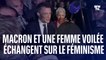"C'est la meilleure des réponses à toutes les bêtises que j'entends"  L'échange entre Emmanuel Macron et une jeune femme voilée sur le féminisme