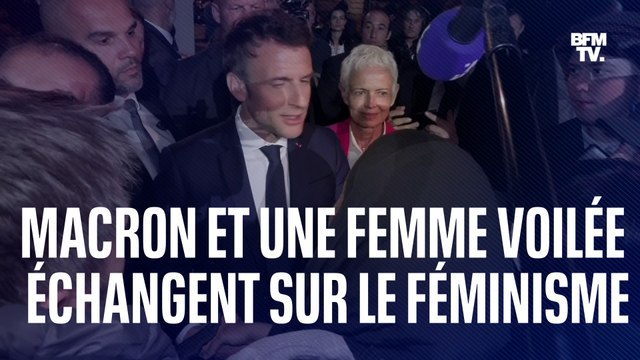 C'est la meilleure des réponses à toutes les bêtises que j'entends L'échange entre Emmanuel Macron et une jeune femme voilée sur le féminisme