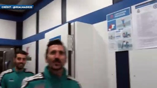 Le vestiaire du Real Madrid en folie après la qualification !