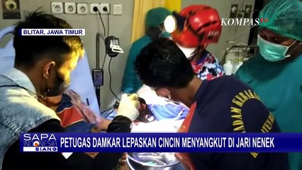 下载视频: Jari Sang Nenek Bengkak Akibat Cincin yang Melekat Sejak Remaja, Petugas Damkar Bantu Lepaskan