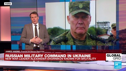 Скачать видео: Russia appoints new Ukraine war commander, Dvornikov known for brutality