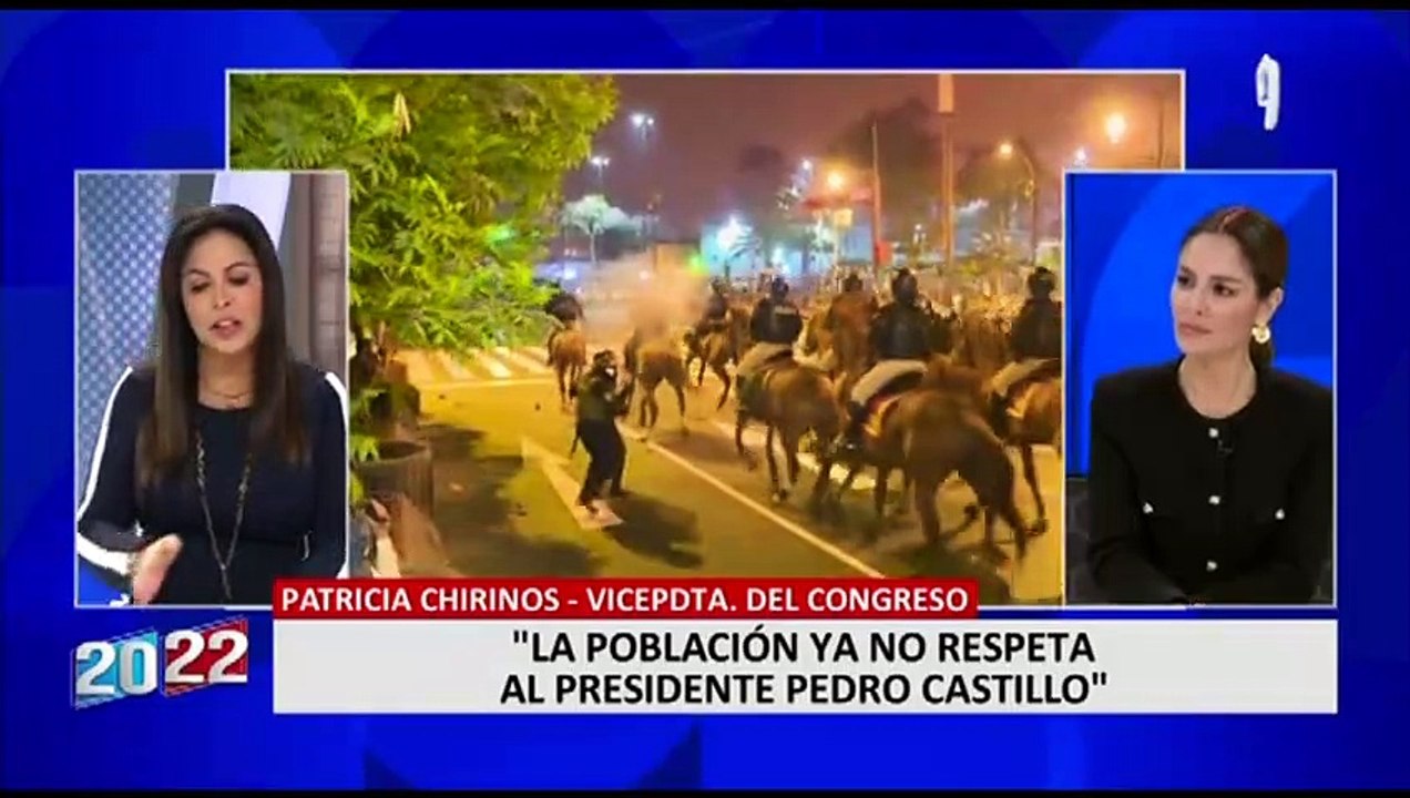 Patricia Chirinos: "La población ya no respeta al presidente Pedro Castillo"