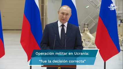 Putin: Rusia cumplirá sus “nobles” objetivos
