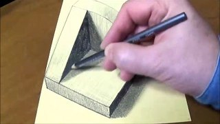 HOW TO DRAW TRUNCATED CUBE 3 - Drawing 3D Carved Cube - By Vamos