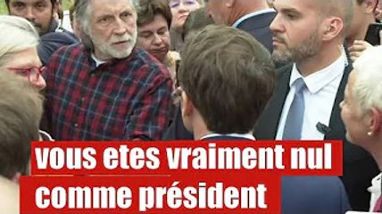 "Jamais vu un président aussi nul que vous" :  Macron mal reçu en Alsace
