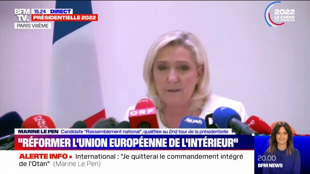 Marine Le Pen dit sa volonté d'abandonner le plus possible des énergies fossiles et affirme ne pas vouloir sortir de l'Accord de Paris