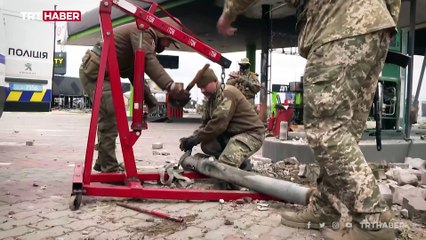 TRT Haber Kiev'de bomba imha ekiplerinin merkezinde