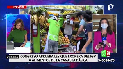 Descargar video: Congreso aprueba ley que exonera del IGV a alimentos de la canasta básica hasta julio de 2022