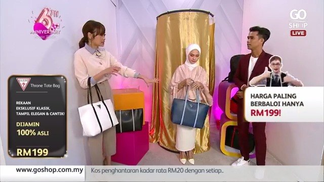 [BerGaaya bersama Rai & Kim] Guess Throne Tote Bag & Easy All Nylon Foldable Travel Set
