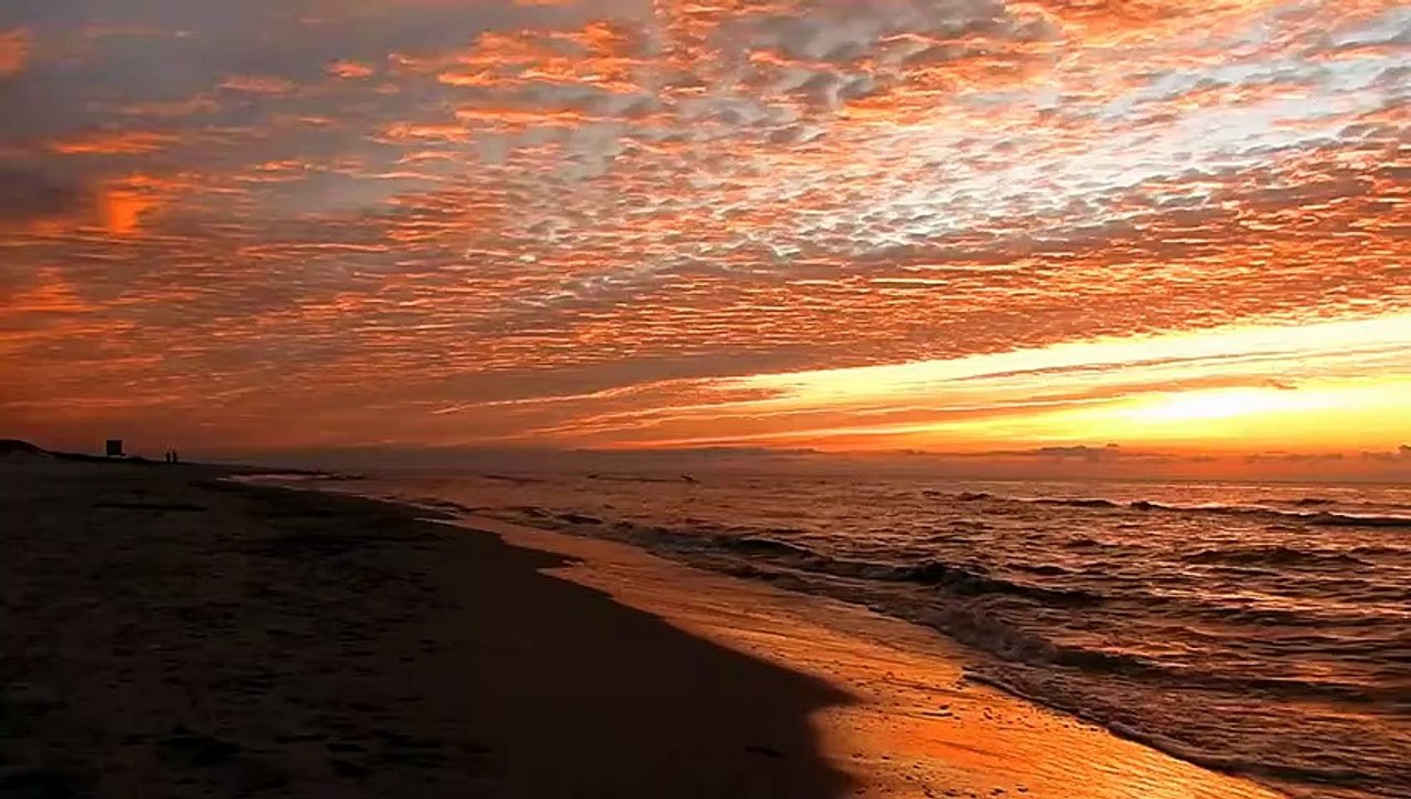 Sunset Blue Beach Orange Sea ❤️